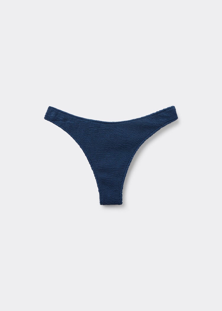 Brazilian swimsuit bottoms crinkle waves