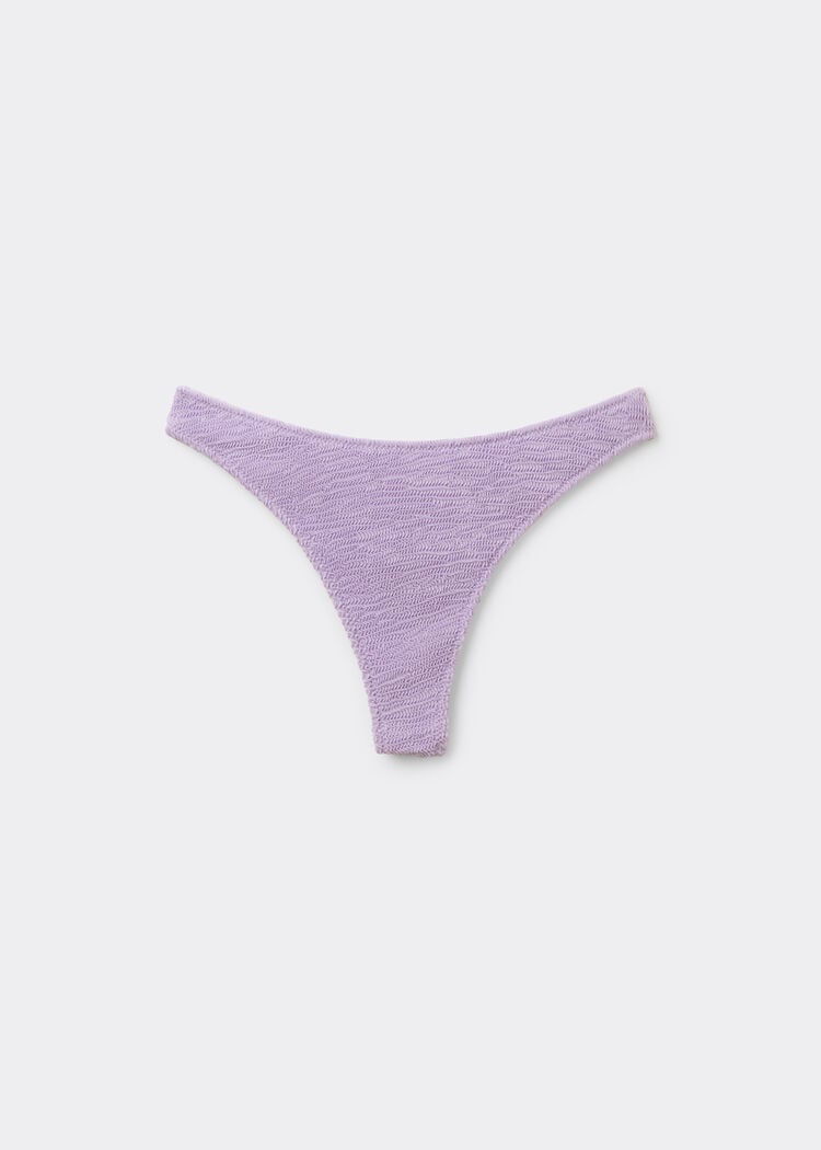 Brazilian swimsuit bottoms crinkle waves
