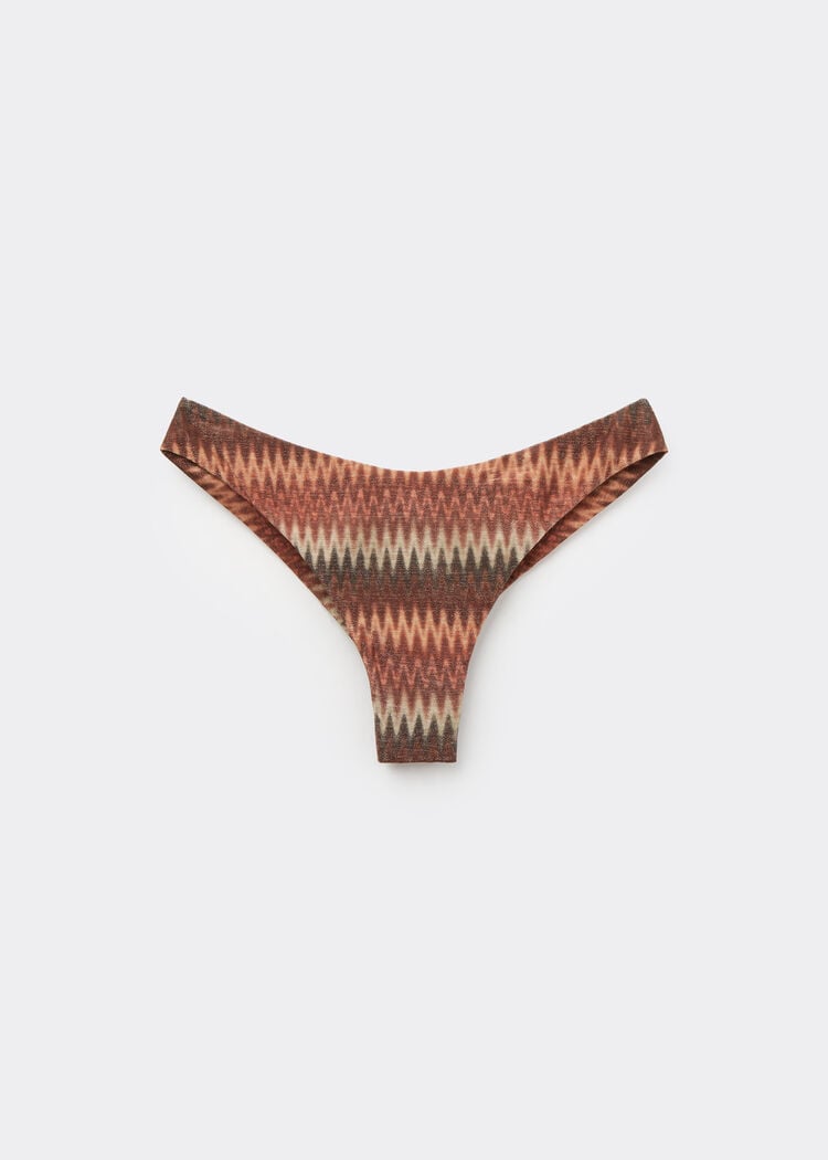 Golden chevron brazilian swimsuit bottoms