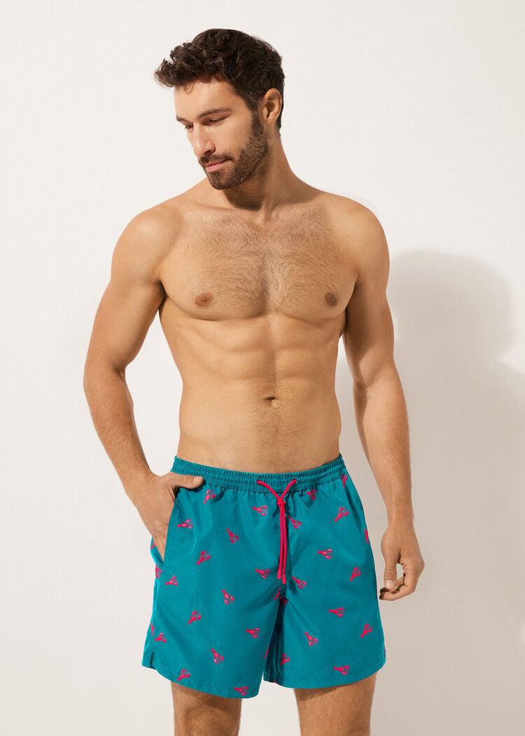 Men’s patterned swimming trunks formentera