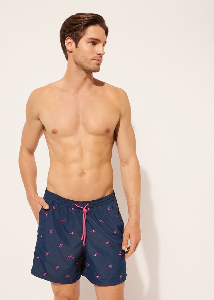 Men’s patterned swimming trunks formentera