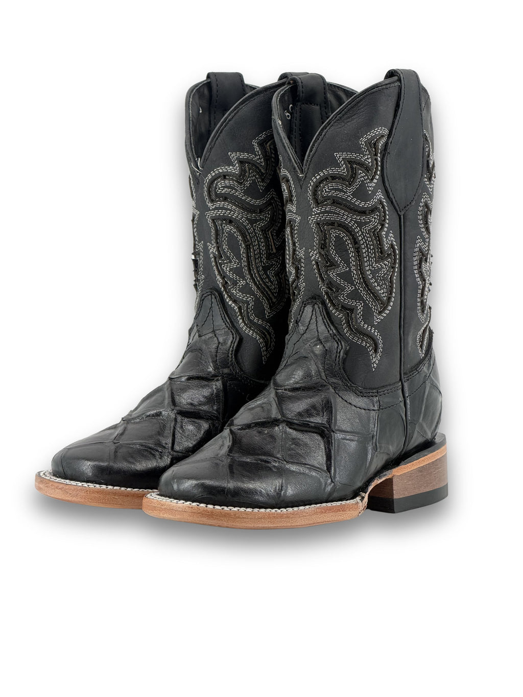 Little Bruce Big Bass Pirarucu Square Toe Cowboy Boot