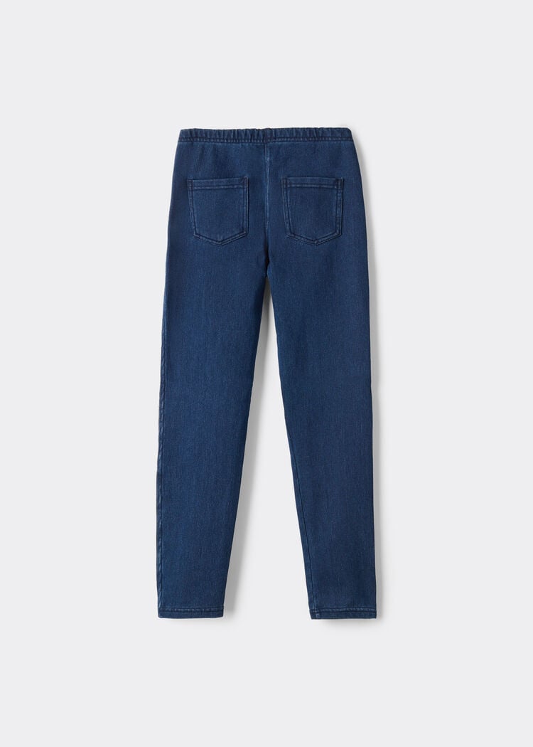 Girls’ thermal denim leggings