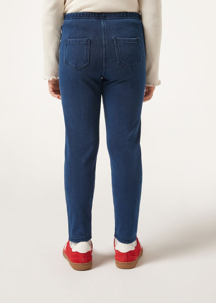 Girls’ thermal denim leggings