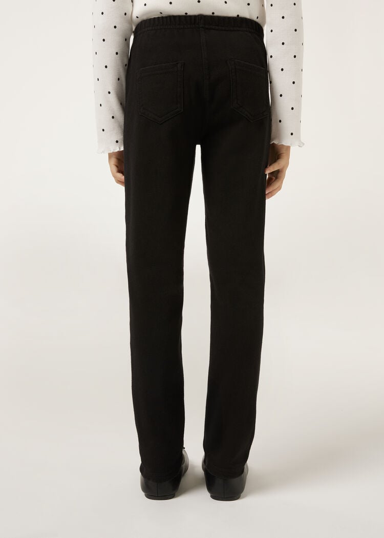 Girls’ thermal denim leggings