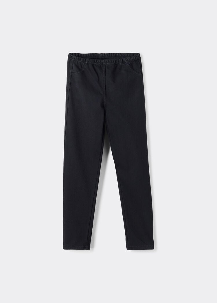 Girls’ thermal denim leggings