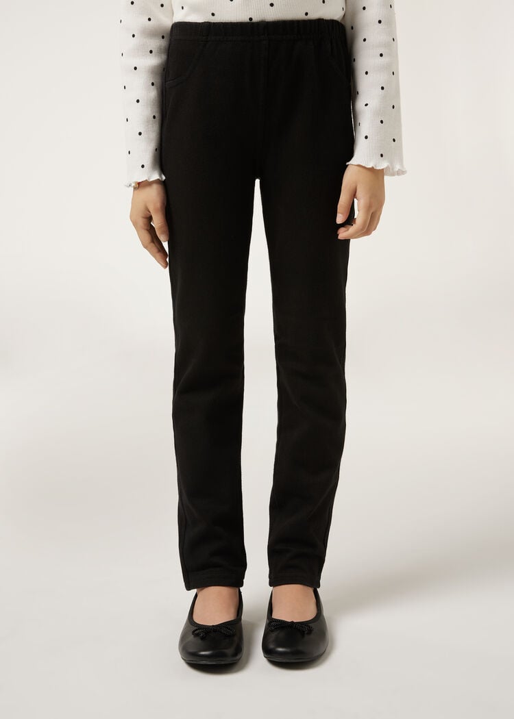 Girls’ thermal denim leggings