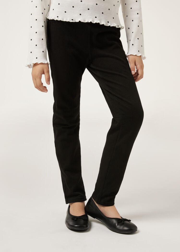 Girls’ thermal denim leggings