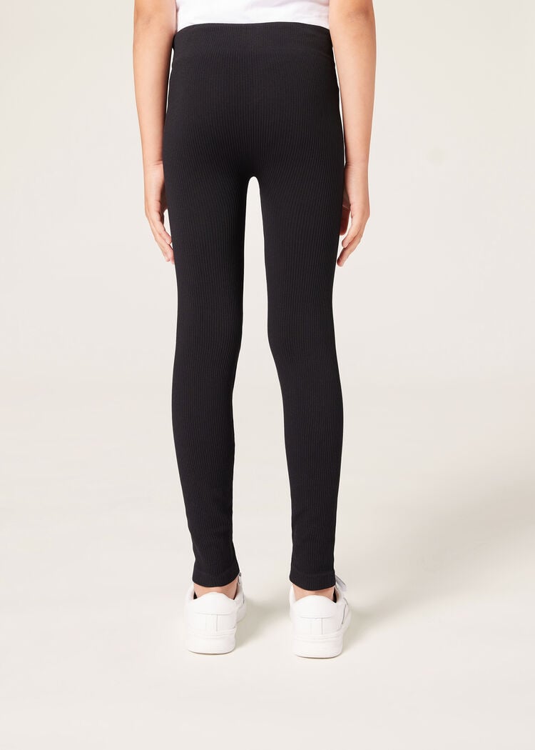 Girls’ ribbed leggings