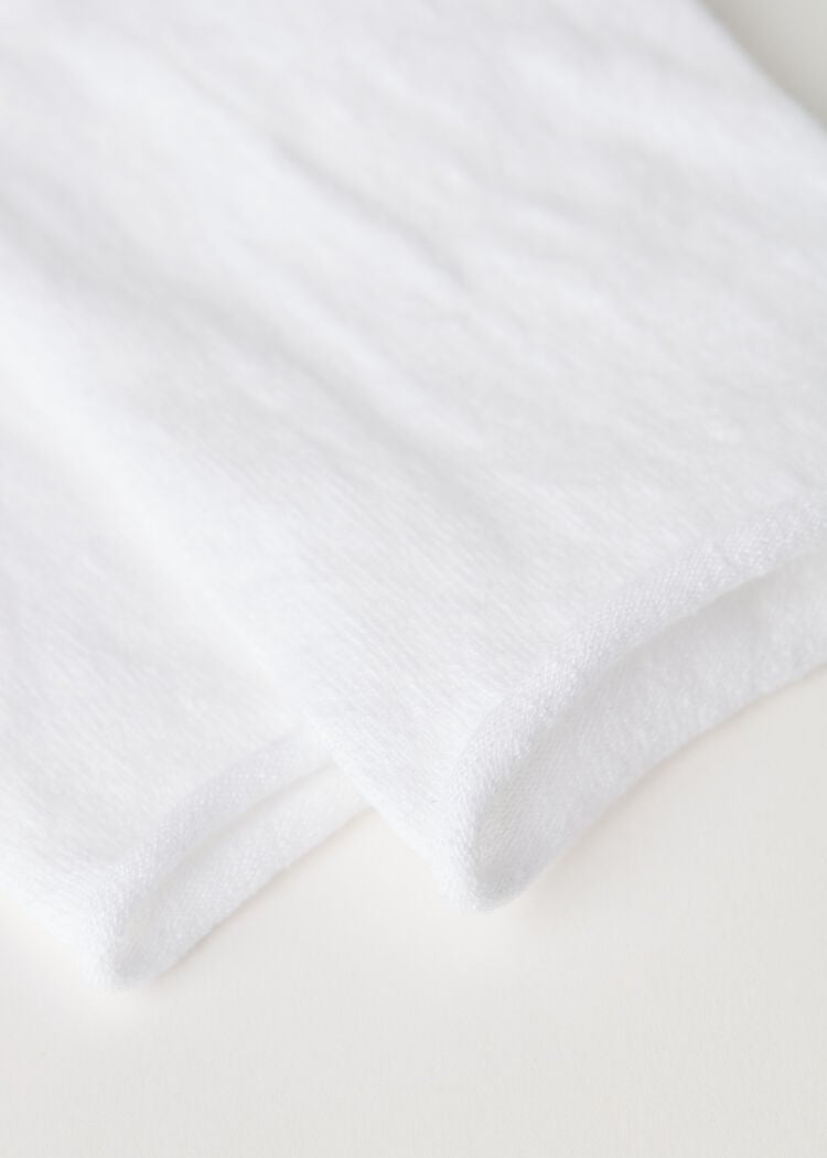 Cuffless short linen socks