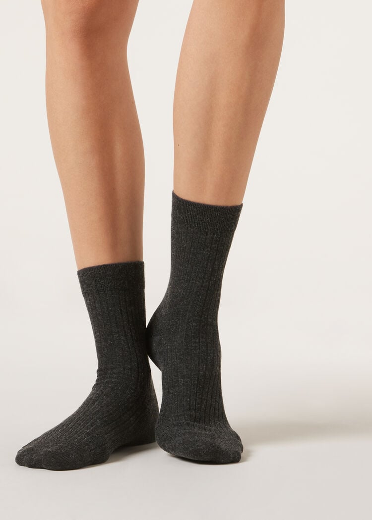 Cashmere blend short socks