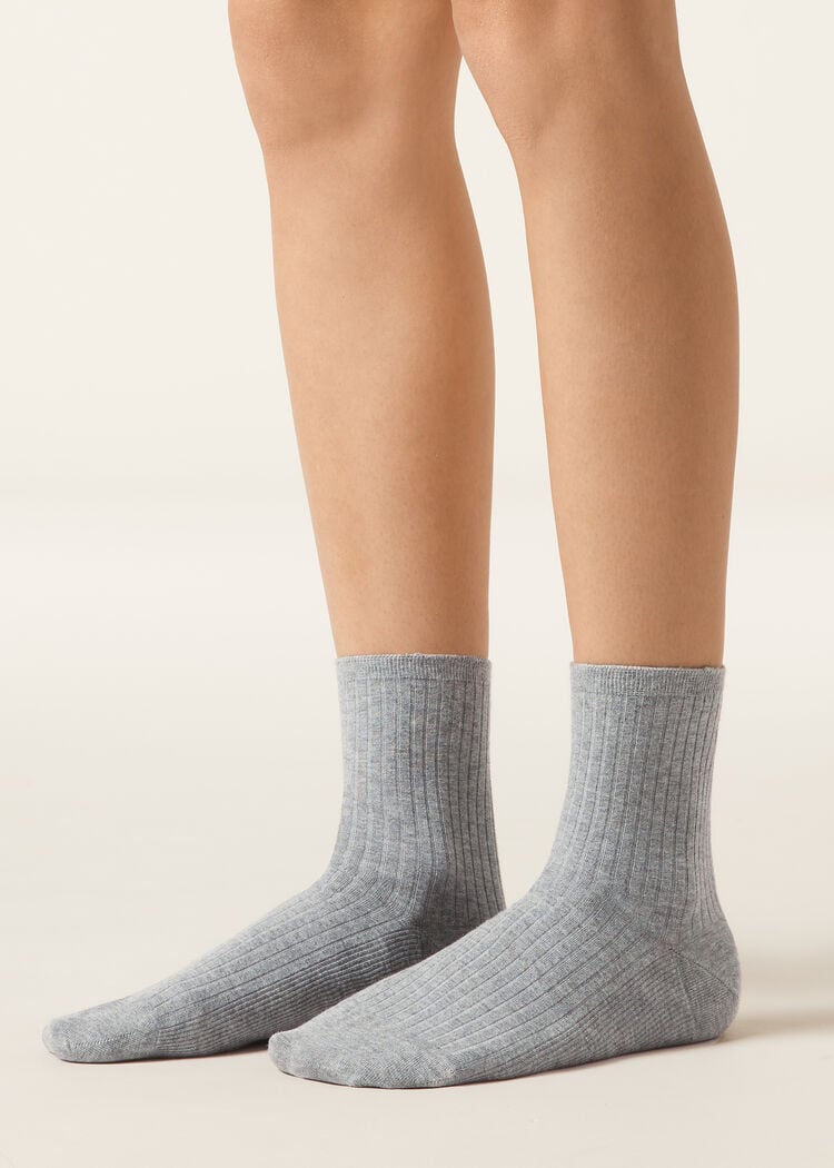 Ribbed short socks