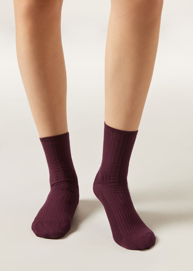 Ribbed short socks