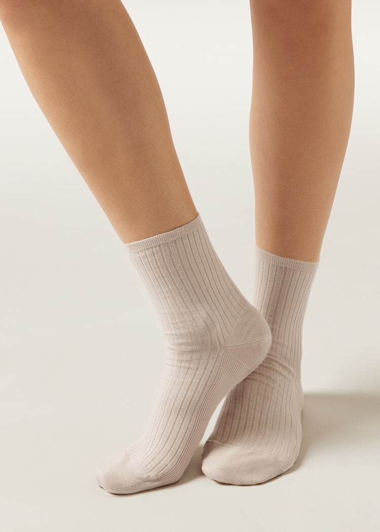 Ribbed short socks