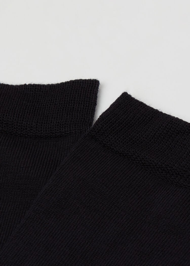 Wool and cotton short socks