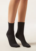 Wool and cotton short socks