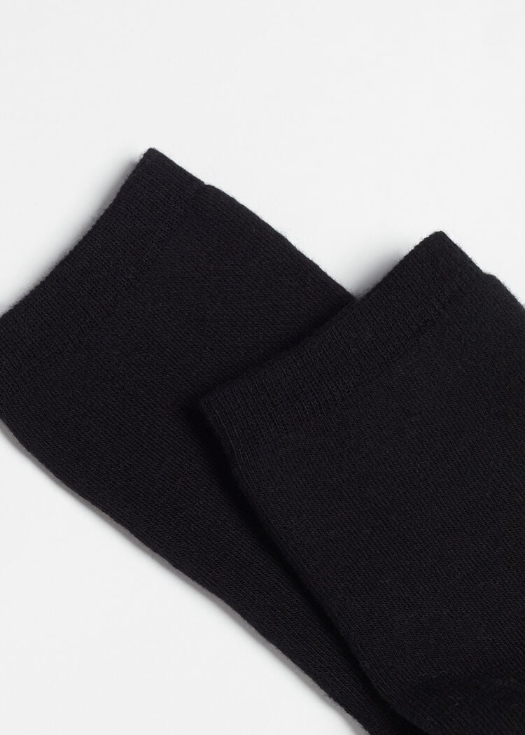 Short cotton thermal socks