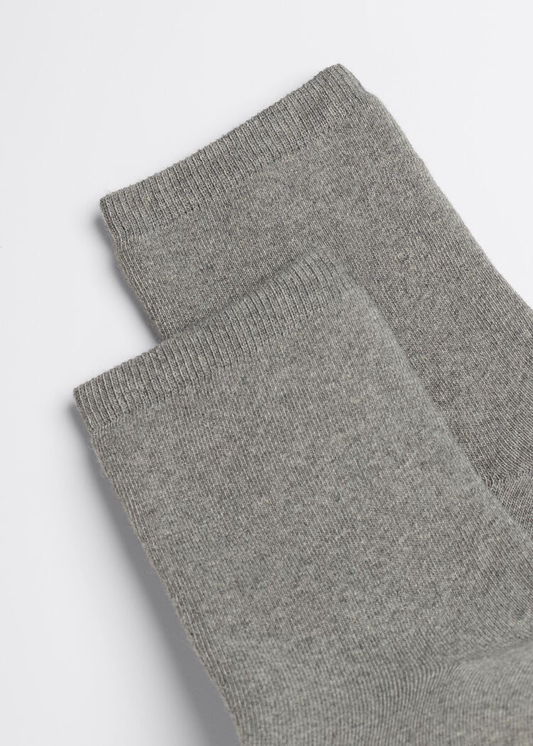 Short cotton thermal socks