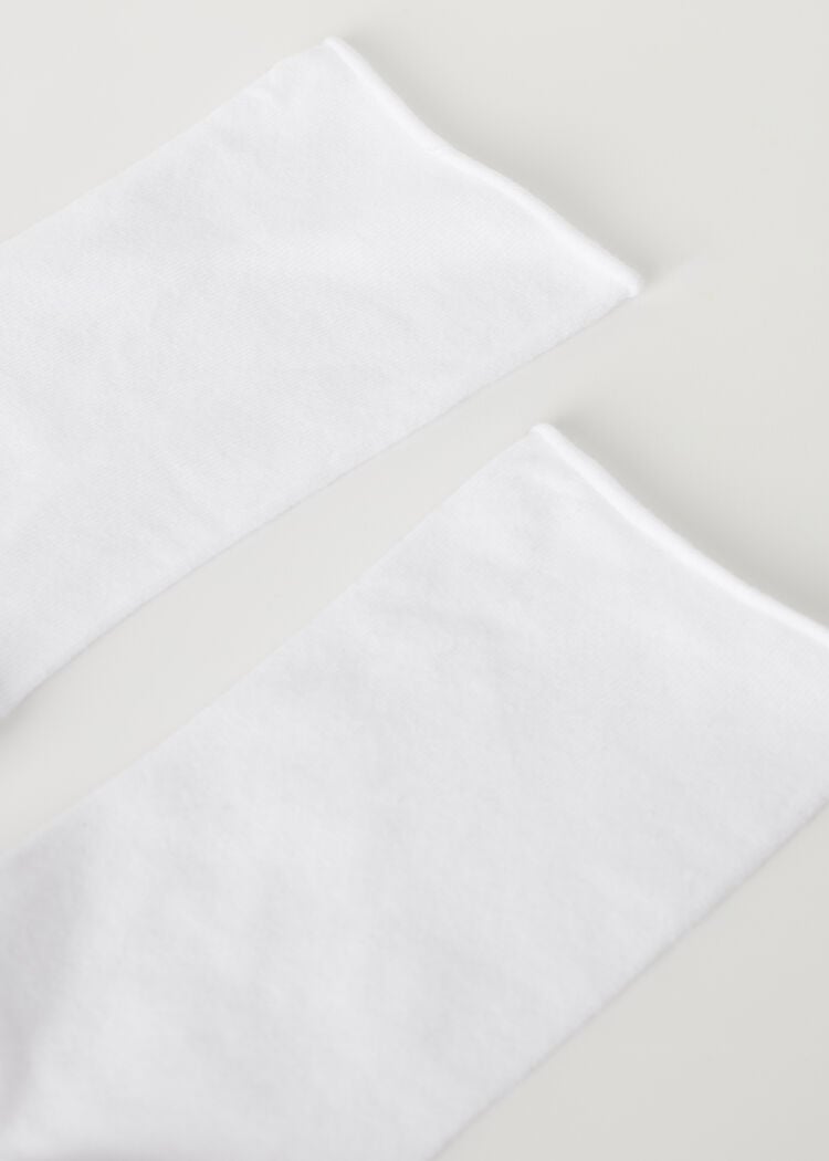 Non-elastic cotton ankle socks