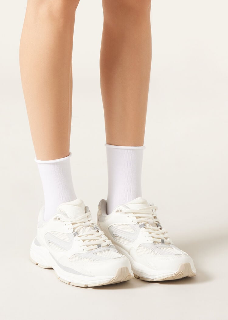 Non-elastic cotton ankle socks