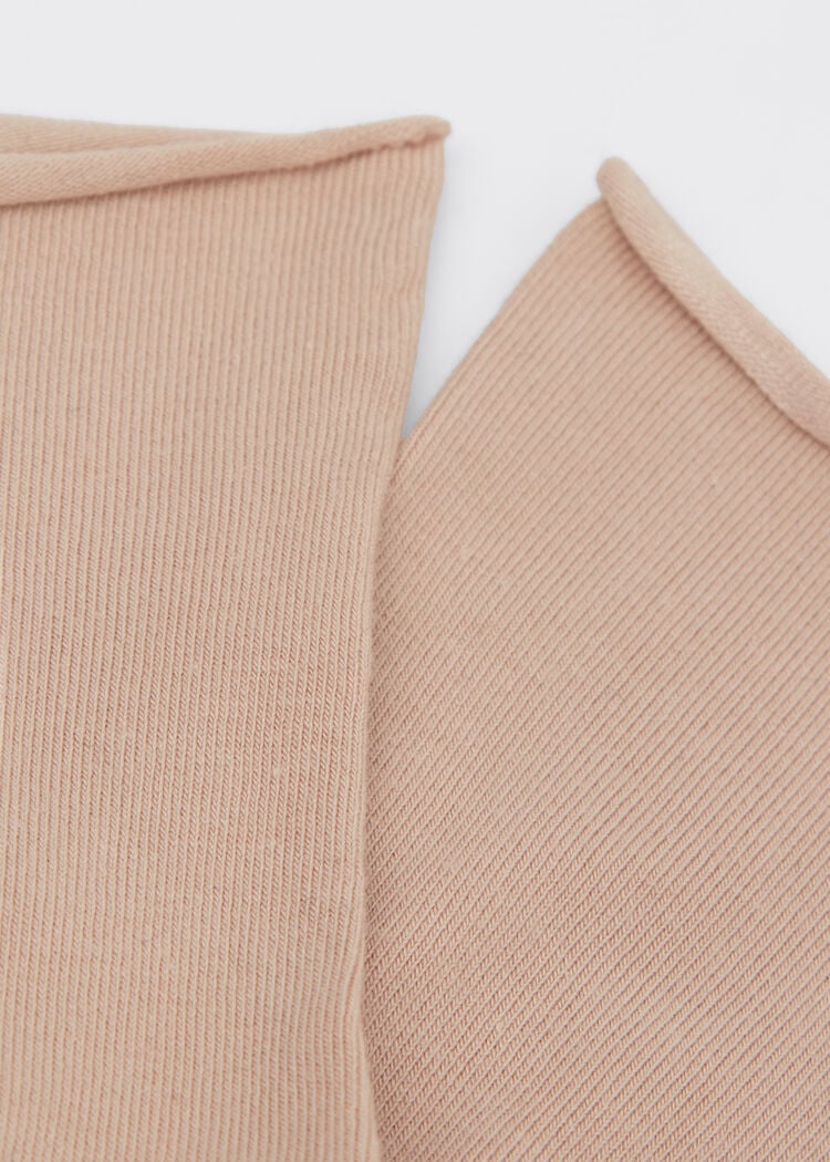 Non-elastic cotton ankle socks