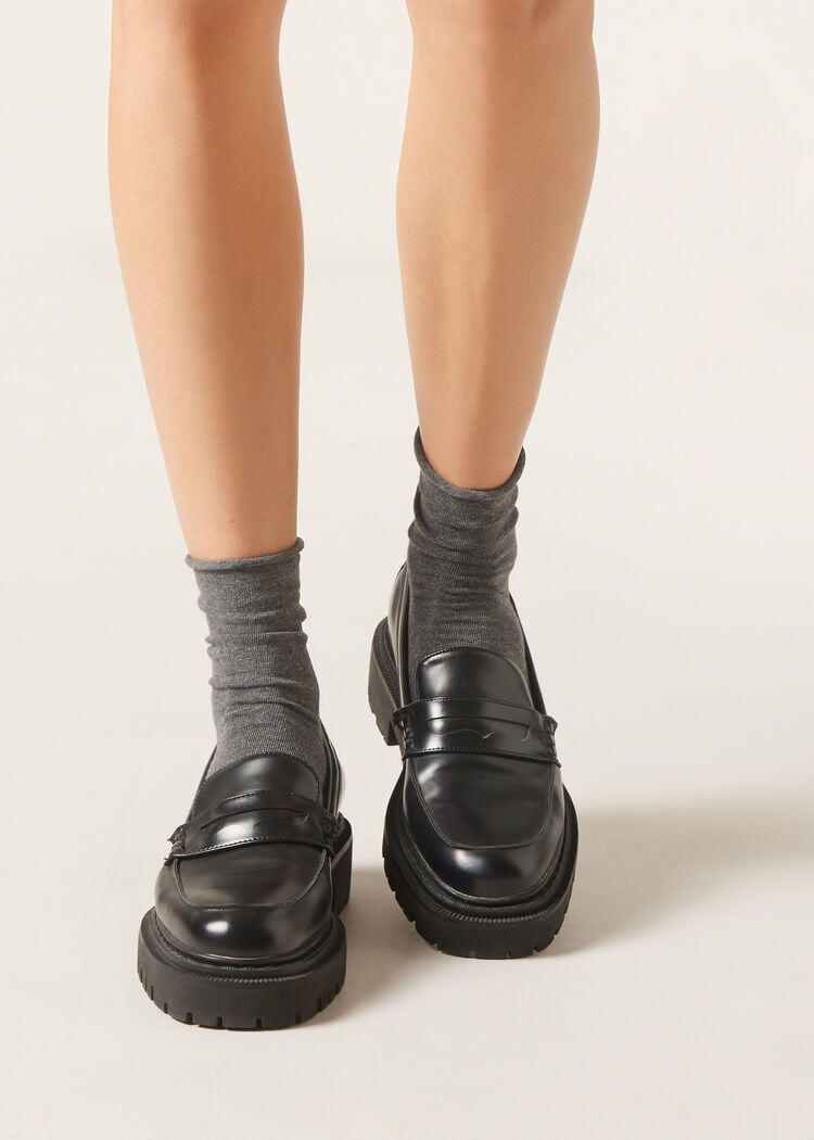 Non-elastic cotton ankle socks