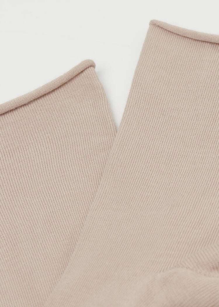Non-elastic cotton ankle socks