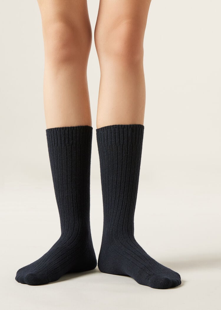 Wool and cashmere socks