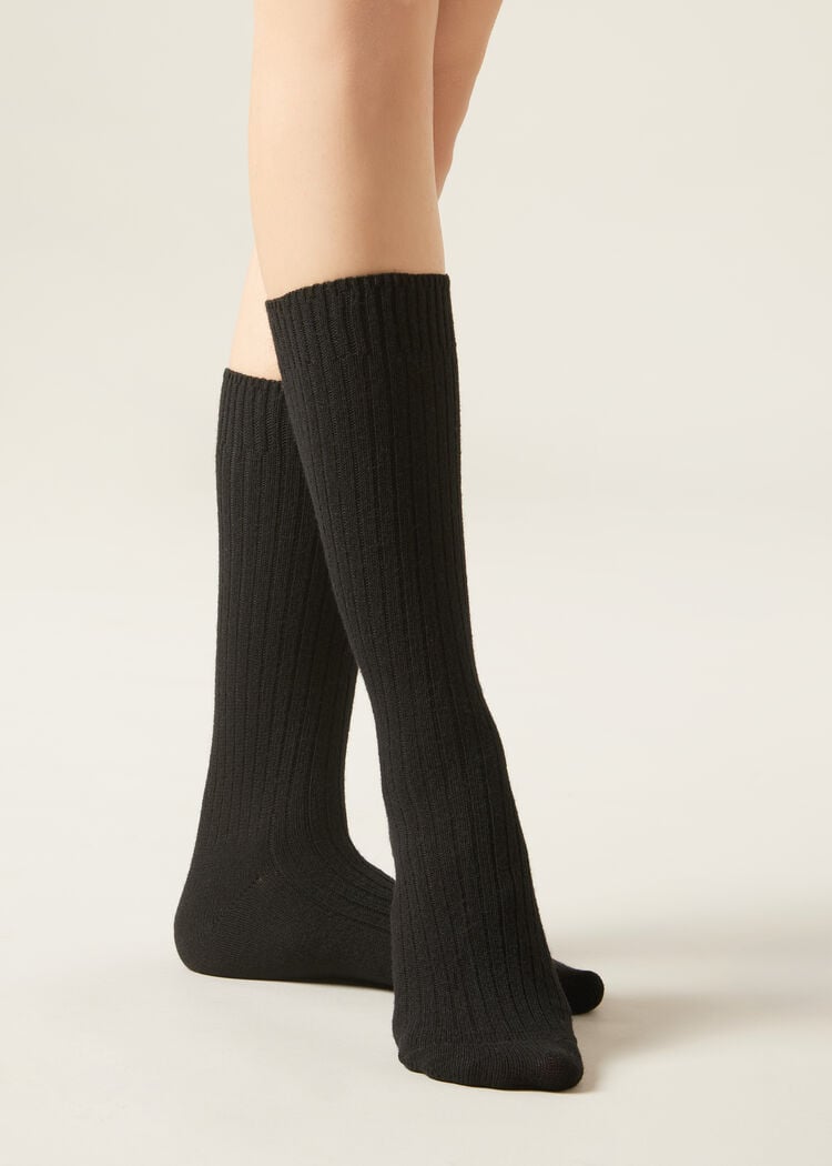 Wool and cashmere socks