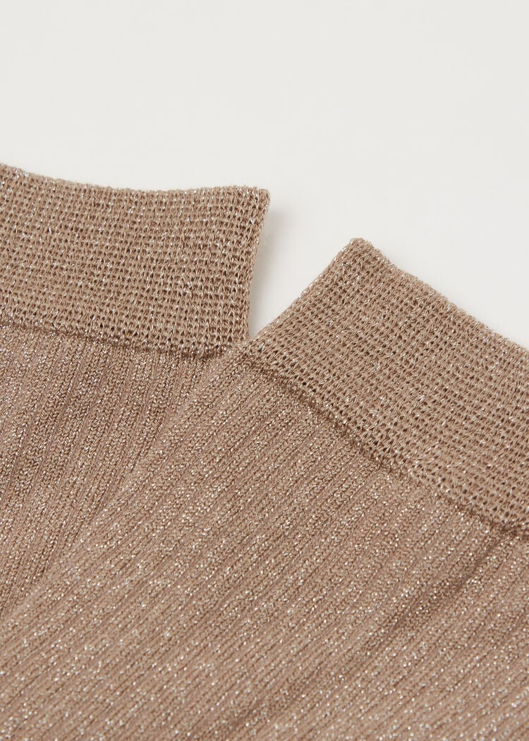 Ribbed glitter socks