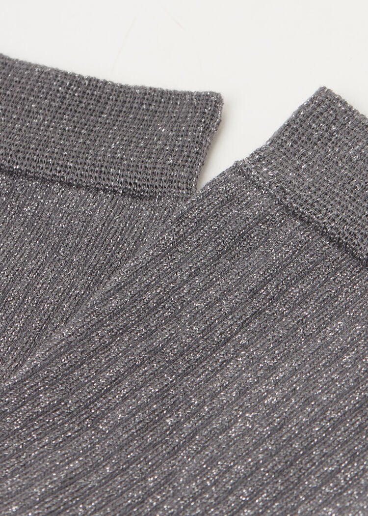 Ribbed glitter socks