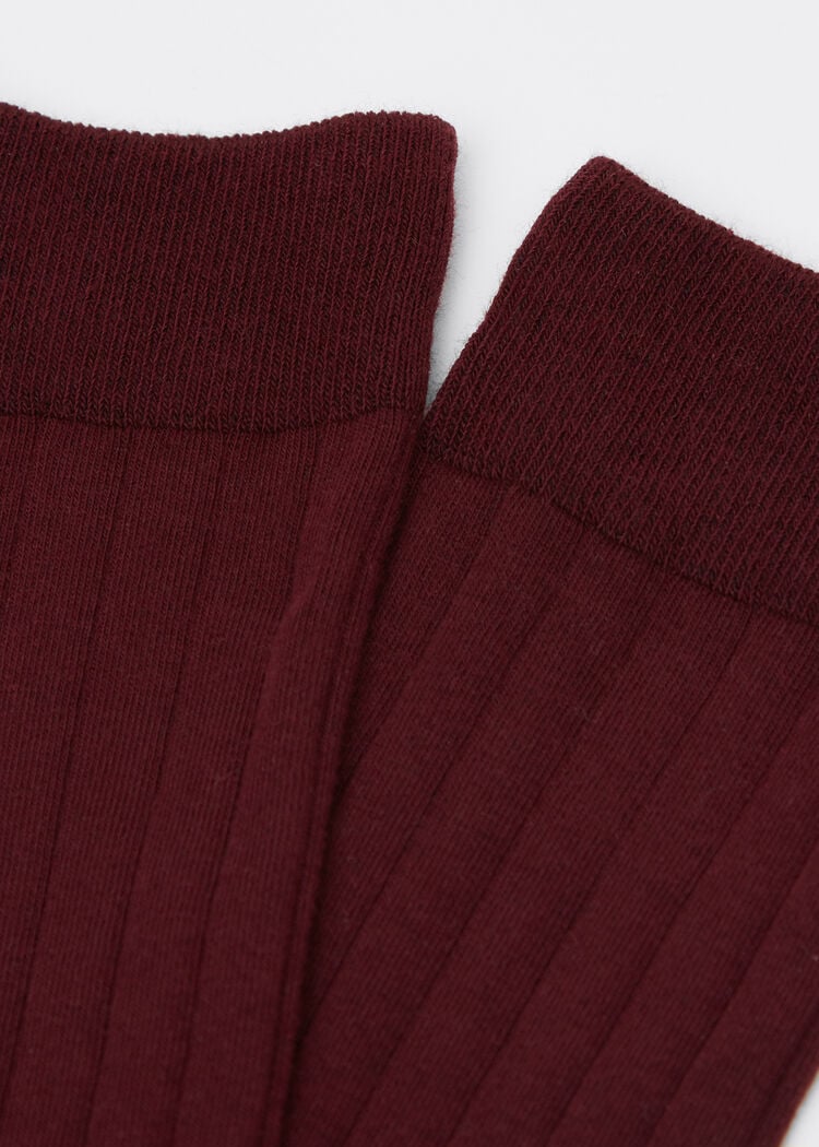 Ribbed mid-calf socks