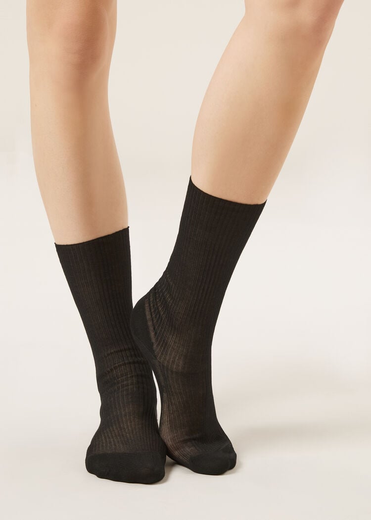 Ribbed socks