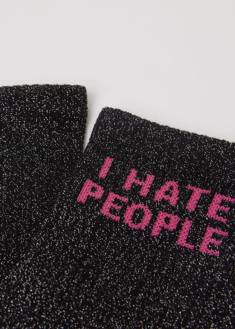 Glitter message socks