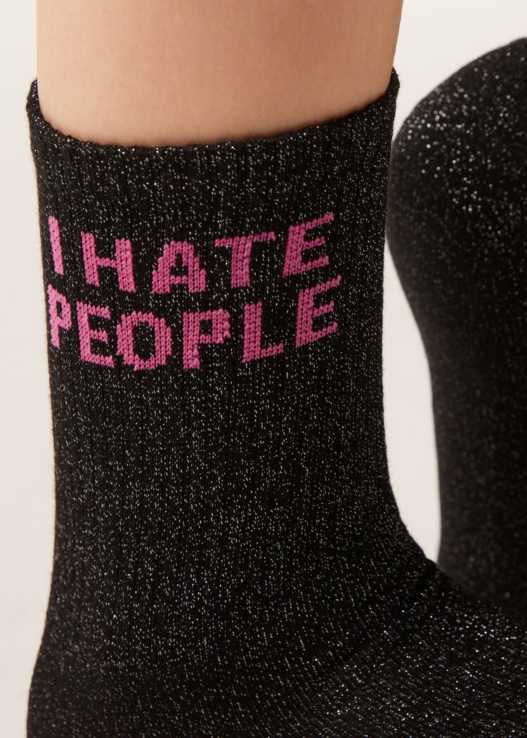 Glitter message socks