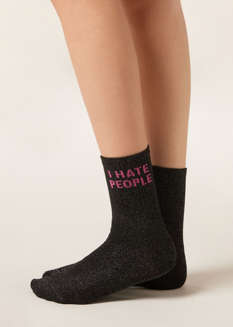 Glitter message socks