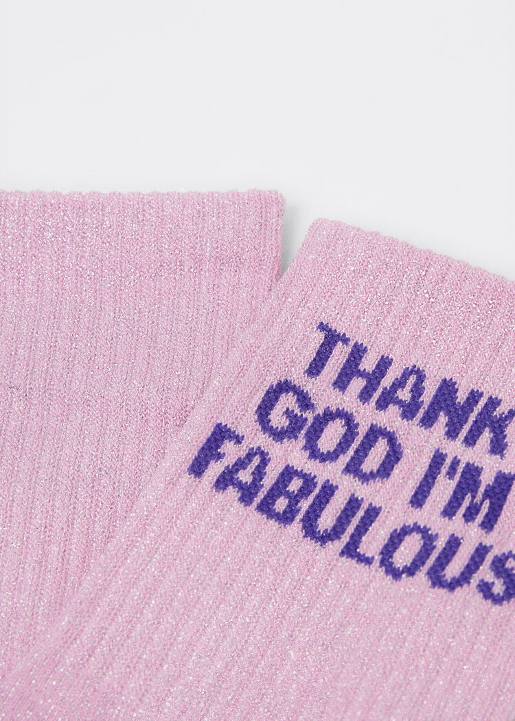 Glitter message socks
