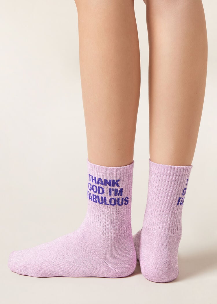 Glitter message socks
