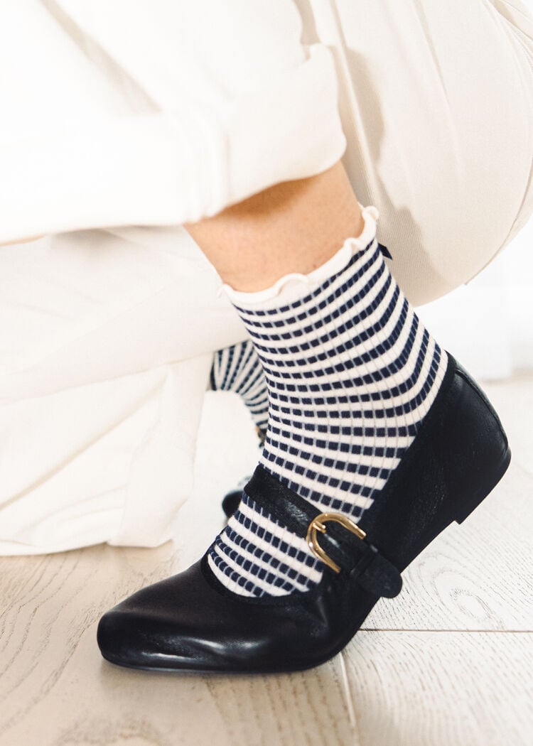 Stripe and bow socks