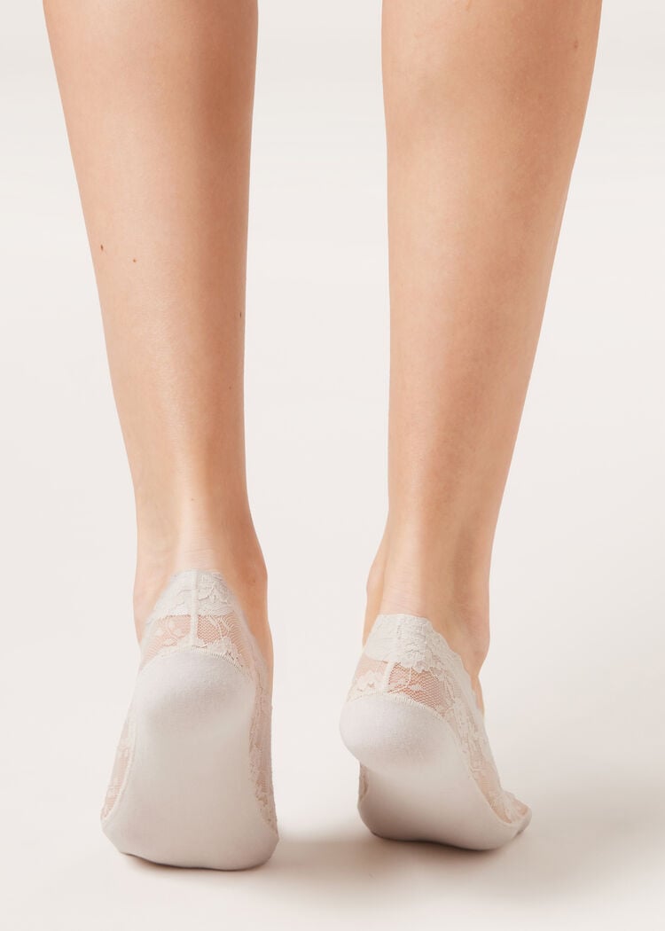 Lace no-show socks