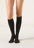 Tall wool and cotton socks