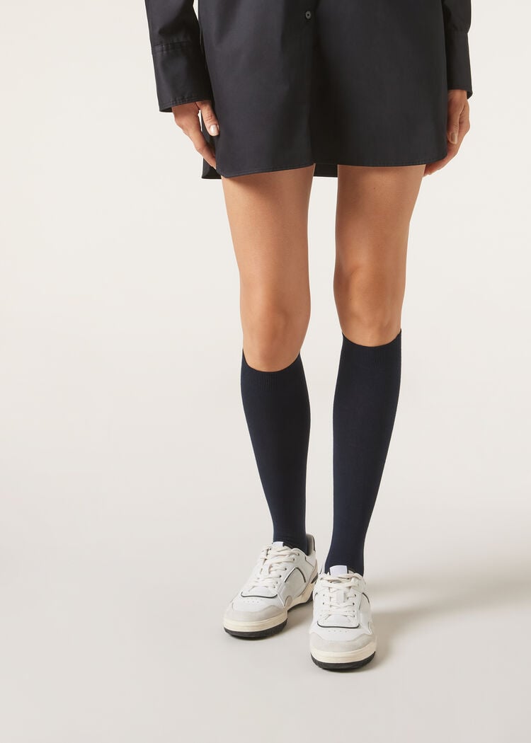Long socks with cashmere