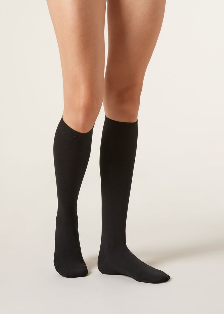 Long socks with cashmere