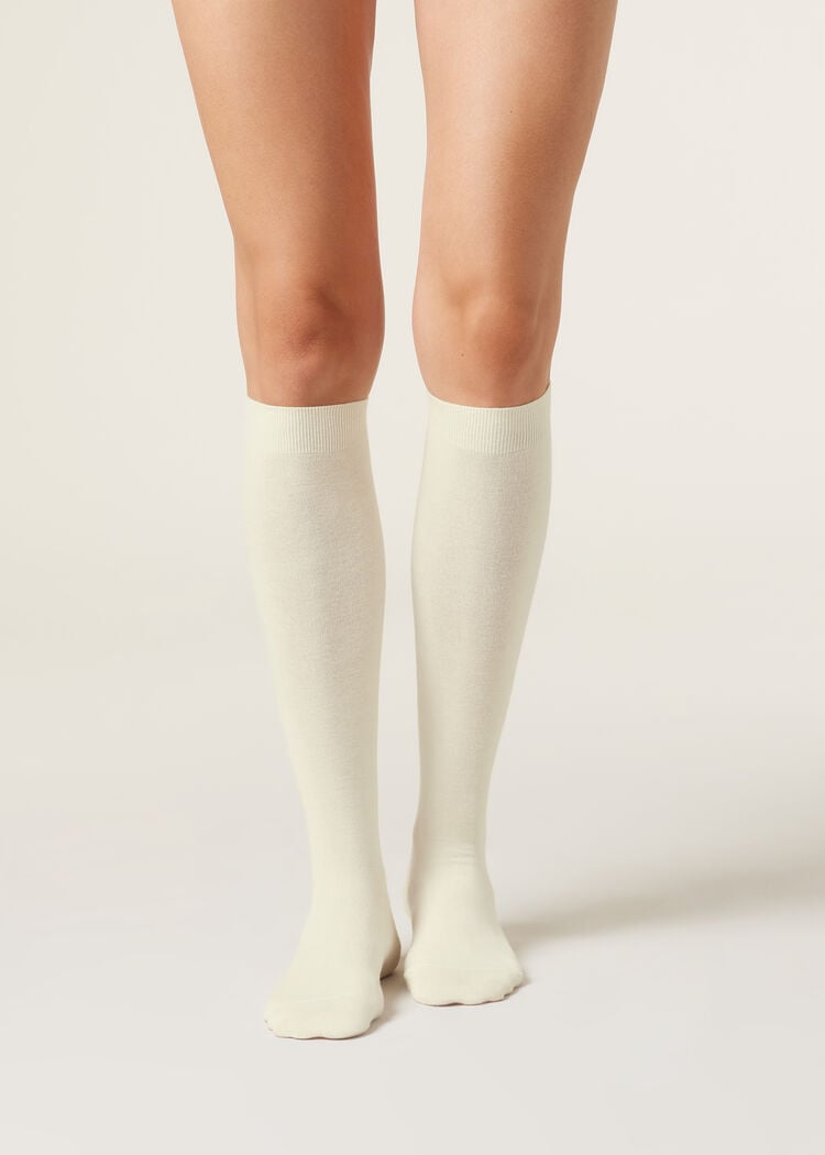 Long socks with cashmere