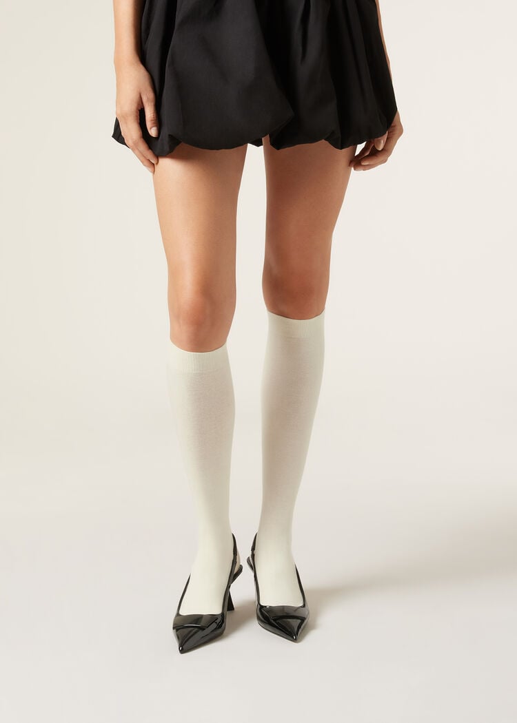 Long socks with cashmere