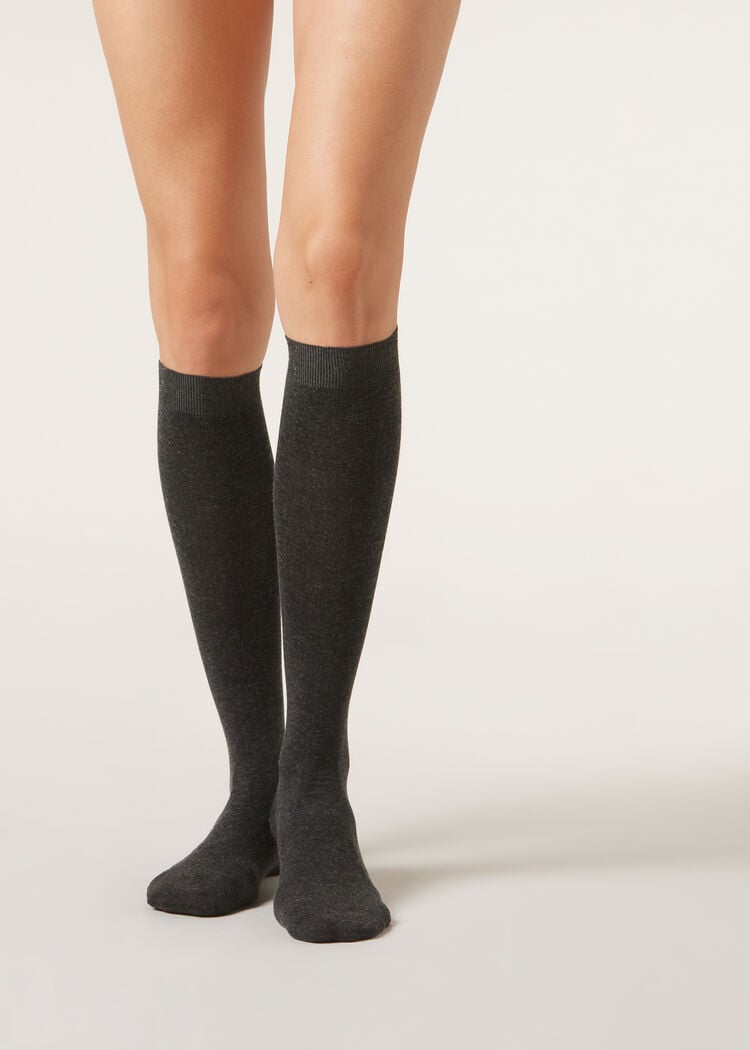 Long socks with cashmere