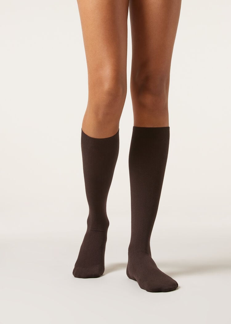 Long socks with cashmere