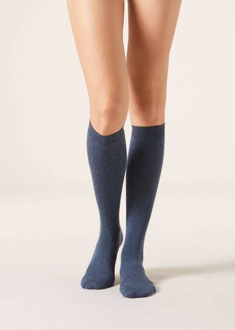 Long socks with cashmere