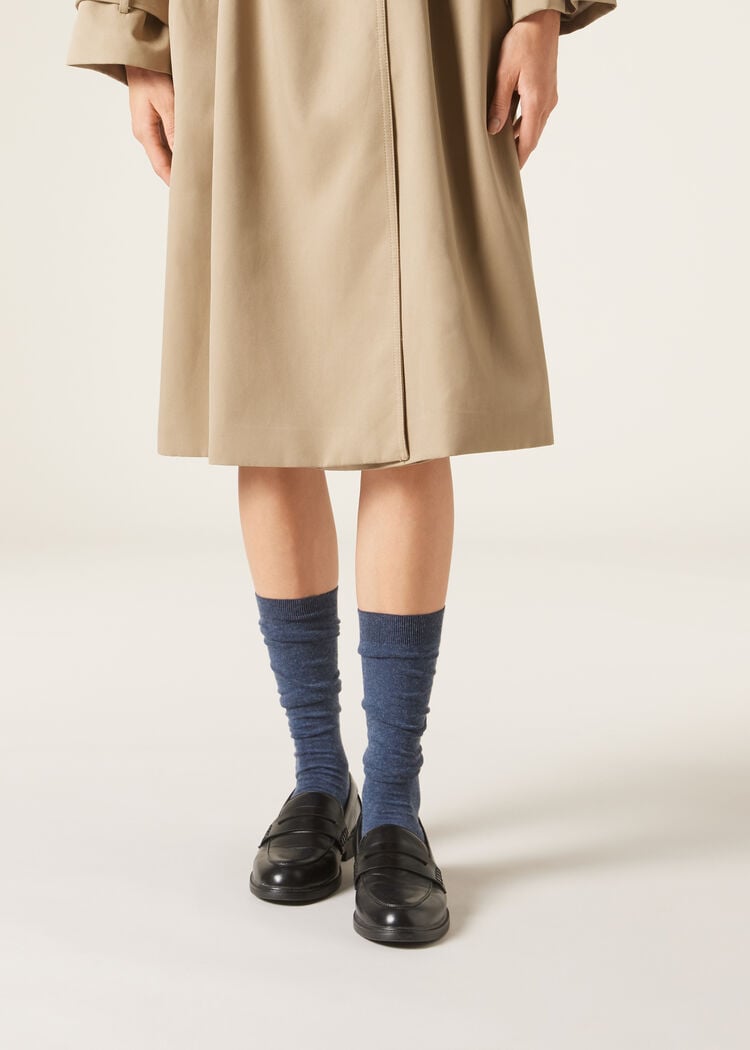 Long socks with cashmere