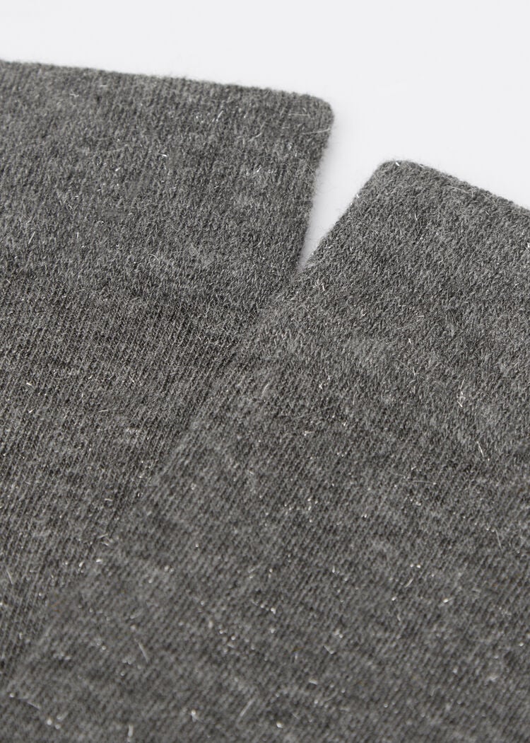 Glitter long socks with cashmere